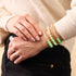 Alabaster | .925 Sterling Silver | Firefly Glass Bracelet